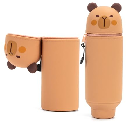 Zouwel Capybara 2 en 1 en Silicone, Trousse Kawaii pour Filles et Garçons