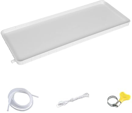 Bac de Récupération Des Condensats pour Climatiseur, Bac Condensat Clim Universel en Plastique, Accessoire Climatiseur Mobile Intérieurs et Extérieurs(1-2P-300cm Hose)