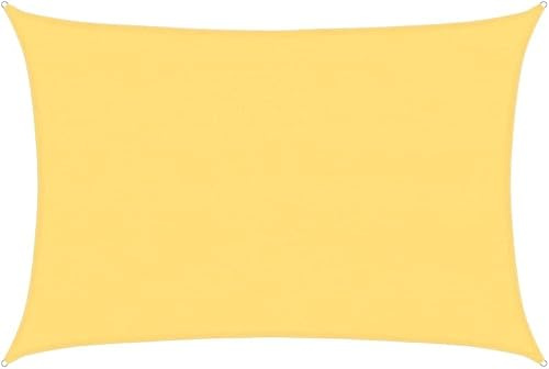 Vela Ombreggiante in HDPE 160 g/m², Beige 4x5 m, Tessuto Anti-UV 90%, Telo Ombreggiante Esterno per Giardino, Patio e Balcone, con Fissaggi in Acciaio