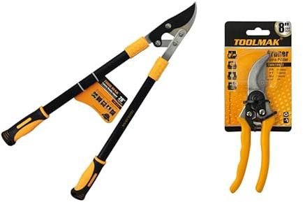 TOOLMAK Forbici Tagliarami 28 (700mm), Cesoia Potatura per Rami | Lama in Acciaio Temperato, Manici Tubolari Antiscivolo, Cesoie da Giardino per Spessi e Alberi