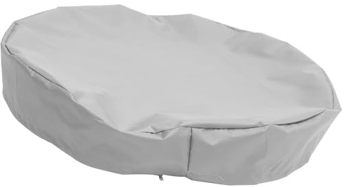 HEALLILY Oxford Cloth Waterproof Barrel Cover 210d Gray 65x10cm with Sealed Lid for Outdoor Water Barrels Garden Rain Bucket Protective Cover