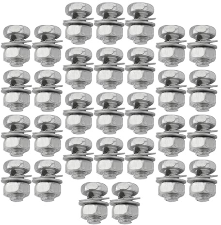 RoaQinFo 30x Abrazadera Reguladora de Cable de Freno, con Tuercas Y Arandelas, para Cables de Estrangulador de, Perno de Cable para, 15 Mm