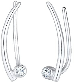 Elli Damen Ohrringe Ear Climber mit Kristalle