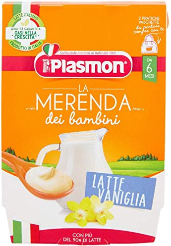 Plasmon La Merenda Dei Bambini Merende Latte Vaniglia Asettico 2 X 120 G