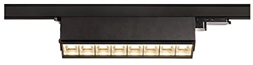 SLV 3 Phasen System Leuchte 3 SIGHT MOVE/LED 3-Phasen-Strahler, Spot, Decken-Strahler, Decken-Leuchte, Schienensystem, Innen-Beleuchtung / 3000K 26W 2700lm schwarz, 1004686