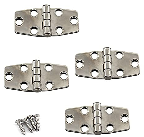 Bisagra de puerta de rodamiento de bolas de acero inoxidable 316 (4 piezas)