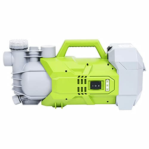 Tidyard Gartenpumpe, Akku Pumpe, Wasserpumpe Brunnenpumpe Kabellos Batteriebetrieben mit Ladegerät Regenwasserpumpe Akkupumpe Garten 180W 2800L/h