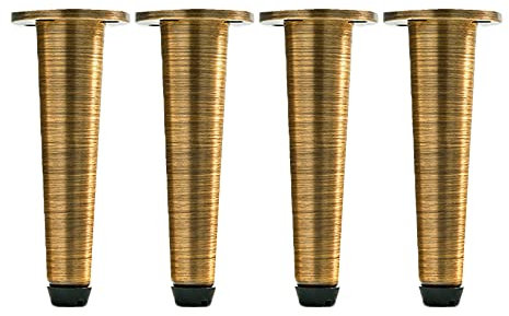 Höhe 306 mm Reines Kupfer Möbelfüße Einstellbar Metall Sofafüße Möbelfüsse Tischbeine Schrankfüße Möbelbeine Verwendet für Couchtische TV-Schränke 4 Stück (Bronzed)