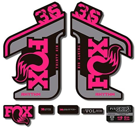 STAR SAM Autocollants compatibles avec fourche de vélo Fox 36 Rhythm 2021 Rose 1 cm