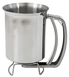 Zenker 44996 Distributeur de Pâte à Gâteau, Entonnoir à Pâte, Verseur de Pâte à Gâteau, Acier Inoxydable, Gris, 16 x 11 x 14 cm