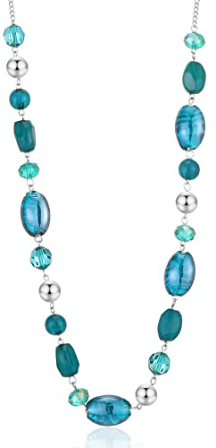 FULU AUTUMN Lange Perlenkette Damen Boho Lange Stein Kette Statement Schmuck Beste Freundin Geschenke