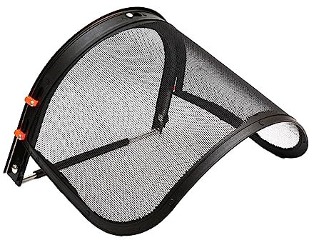 perfk Visiera per Elmetto in Robusto Filo Metallico a Molla Autoregolante, Visiera Protettiva, Maschera Decespugliatore, Schermo in Rete, Maschera per Protezione Viso per Giardinaggio