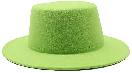 SaoBiiu Frauen Wolle Filz Hüte Weiß Breite Krempe Fedoras für Hochzeit Party Kirche Hüte Fedora Hut Schlapphut Derby Hüte, a, 6 7/8-7 1/8