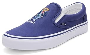 Polo Ralph Lauren Keaton Chaussures à Enfiler en Textile imprimé pour Homme, Bleu Marine, 43 EU