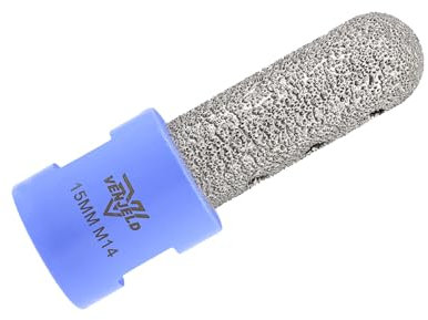 VENJELD Fresa Diamantata 15mm Punta di Fresatura con Filettatura M14 per L'allargamento, la Sagomatura, la Lucidatura e la Rettifica di Fori in Piastrelle Ceramica Porcellana Marmo Granito