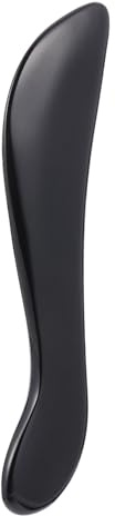 GARVALON Große Schwarze Gua Sha Horn Massageplatte aus Büffelhorn Einfach zu Handhabendes Physikalisches Therapiewerkzeug für Entspannende Gesichtsmassage und Schmerzbehandlung