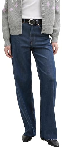 Tom Tailor Gemustertes T-Shirt, mid Blue Stripe Design, XS