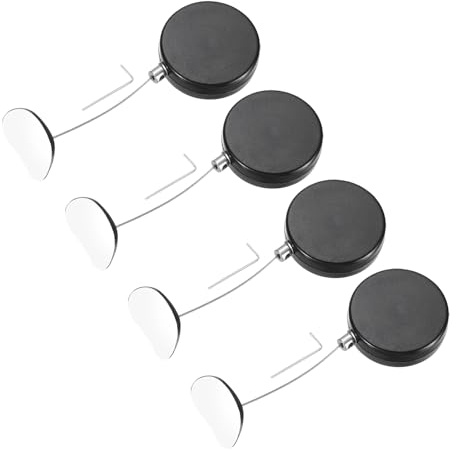 QUARKZMAN 3,3 fot indragbart kabellås med Arc Patch fjärrkontrollsäkerhetslås med justerbar kabelhållare stöldskydd för bärbar dator, TV, 150 g, svart, 4-pack