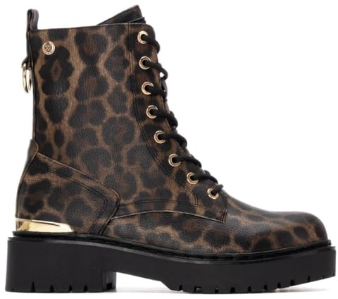XTI - Botín Mujer Leopardo - Calzado Cómodo y Versátil - Moda casual - Modelo 14439103 (Talla 40)