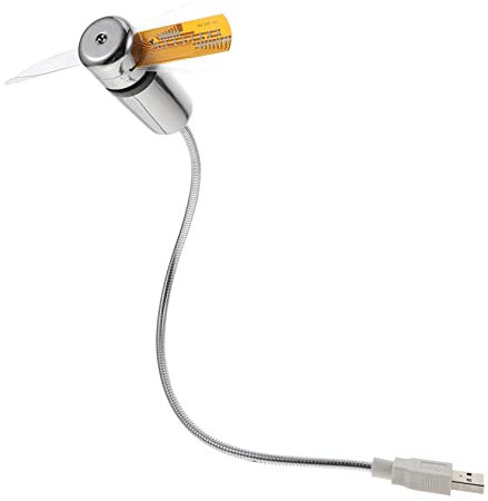 iplusmile Ventilateur USB LED avec Affichage de Température Mini Ventilateur Portable à Col de Cygne pour Ordinateur Silencieux et Pratique pour Bureau et Maison