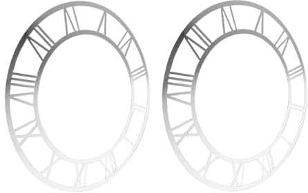 Adesivo Specchio per Quadrante Orologio Acrilico Rotondo 2 Pezzi | Effetto Specchio Argentato, Installazione Semplice, per Ufficio e Soggiorno