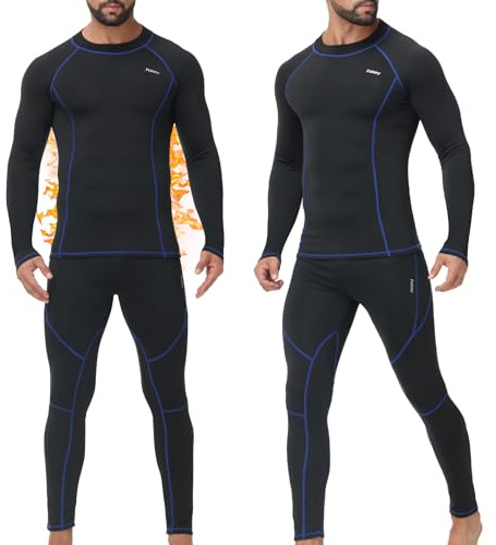 FALARY Winter Thermounterwäsche Herren Set, Warme Funktionsunterwäsche