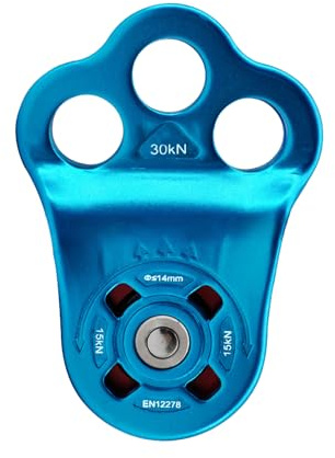 Kletter-Riemenscheiben, 30 kN Schwerlast-System, Aluminium-Kletterausrüstung, für Rettungs-Takeling, Slackline, Hinterhof, Abseilen