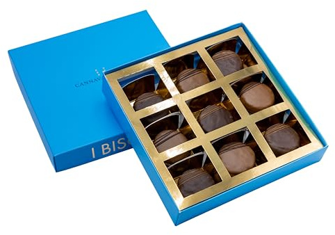 Cannavacciuolo | Baci al Cioccolato, Biscotti Artigianali con Cuore Friabile e Guscio di Cioccolato, Irresistibili e Fragranti, uniscono Croccantezza e Morbidezza in ogni morso, 210 g