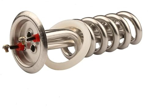 Fjäderformade värmeelement med 63 mm lock for elpanna 3000W 220V, 8 mm elektriskt värmerör