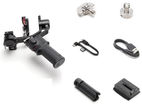 SONGOZD per DJI RS 3 Mini, stabilizzatore Video Leggero a Assi con Gimbal, per Supporto Canon, Sony/Panasonic/Nikon/Fujifilm(RS 3 Mini)