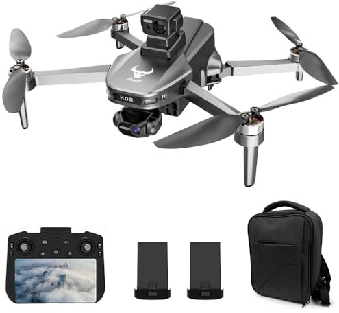 Teeggi SG109MAX2 Drohne mit 4K-Kamera für Erwachsene, 3km Reichweite, Fernbedienung mit 6,5-Zoll-Bildschirm, 3 Achsen Gimbal, 360°Hindernisvermeidung, Professioneller Dron RC Quadcopter, 2 Batterien