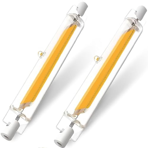 DafuDaGui Lampadina LED R7S 118 mm dimmerabile 20 W, equivalente a lampadina alogena da 200 W, 2000 lm, bianco naturale 4000 K, CRI>85, senza sfarfallio, illuminazione a 360°, per soggiorno, camera da