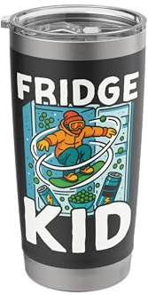 Snowboarding Snowboard Vintage Retro Fridge Kid Stainless Steel Insulated Tumbler