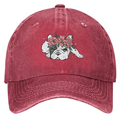 Fransk bulldog, blomma löpmössa bekväm löpmössa bekväm nätrygg för resor utomhus män