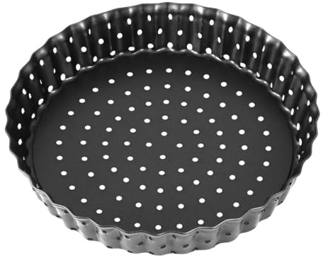 DOITOOL Molde Resistente Pizza Redondo con Agujeros al para Acero Carbono de Desmontable Antiadherente y Muffins y Pasteles