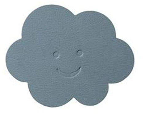 LindDNA Wolke Glasuntersetzer aus Recyceltem Leder in der Farbe Light Blue, Maße: 12cm x 12cm x 0,2cm, 983365