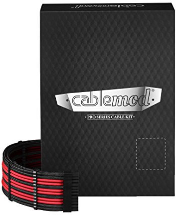 CableMod Kompatibles C-Serie PRO ModMesh Kabel-Set für RMi/RMx/RM (Black Label) - schwarz/rot