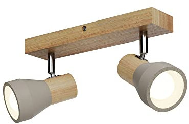 Ceiling Light 'Filiz' dimmable (Scandinavian) in Silver for e.g. Bedroom (2 Light Sources, E14) from Lindby | floodlight, Spotlight