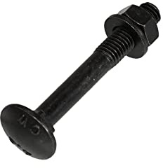 Blackline Schlossschrauben mit Sechskantmuttern und Unterlegscheiben Schloßschrauben schwarz M8 x 40mm 25 Stück SW-13