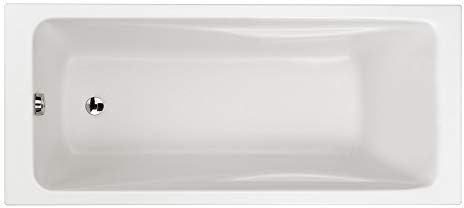 Jacob Delafon - Baignoire Rectangulaire Qualis, avec Vidage et pieds - 160x75 cm - Pieds QuickClip - Fabrication Française - Acrylique, Blanc - E6D434-00