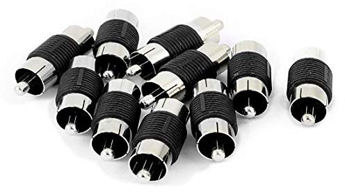 New Lon0167 10 Pcs Single RCA Phono Coupler Male to Male Audio Converter Adapter(10 Stücke Einzel Cinch-Koppler Stecker auf Stecker Audio Converter Adapter