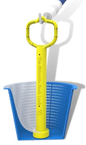 The Skimmie Sock Lock XL - Weighted Pool Skimmer Basket Handle | Secures Skimmer Socks, Easy 1/4 Turn Removal | Keeps Skimmer Socks in Place | Ideal for Pool Cleaning & Filtration System Maintenance