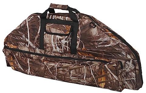 Airshi Tasche für Compoundbogen, Verstellbarer Riemen. Gepolsterte Hülle für Bogen. Segeltuch mit Tasche Zum Schießen von Pfeilen (Tarnung)