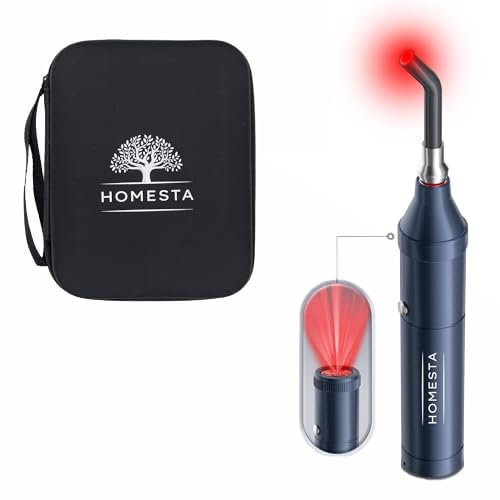 HOMESTA Red Light & Blue Light Device, 5-in-1: 460nm, 630nm, 660nm, 850nm, and 940nm LED Infrared Light Flashlight. All-in-One. Includes Carry Case.