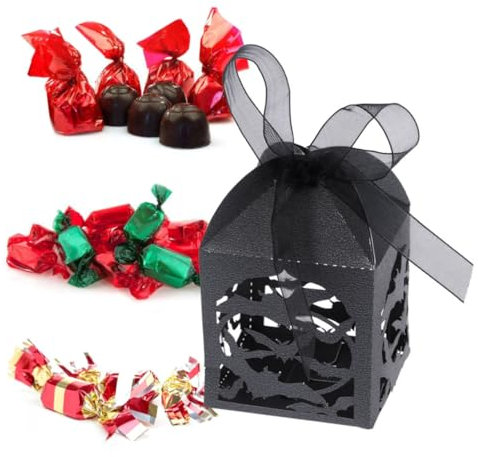 SOLUSTRE 50 Stück Schachteln sammeltassen sammlerstücke Schokoladenschachteln Geschenkboxen für die Taufe Schachteln für Hochzeitsbevorzugungen Hochzeitsgeschenkboxen glückliche Süßigkeiten