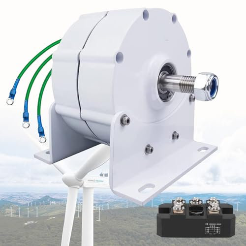 Generador de imán Permanente sin Engranajes de 12000 W, 12 V, 24 V, 48 V, 120 V, 220 V, Bajas revoluciones por Minuto con rectificador, alternador de imán Permanente, generador Tri