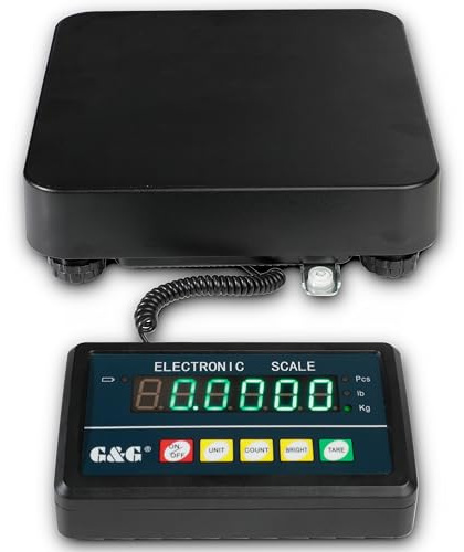 G&G PSA-B PSA50B Pèse-colis en fonte d'aluminium LED 50 kg/1 g
