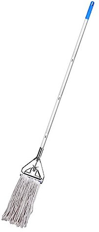 Anneome Balai Franges Coton Résistant pour Sols Durs Vadrouille Wet Dry Absorbante Manche Long Antidérapant pour Nettoyage Maison