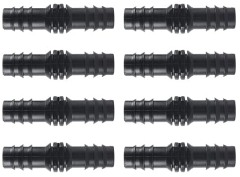 SOUTHJIELING Kit Raccordi Filo spinato irrigazione Goccia per tubi 1/2 Pollici Connettori Filo spinato 16MM Connettore Linea di gocciolamento 8 Pezzi