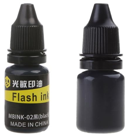 FUXIU Recambio de tinta 10ml para sello fotosensible máquina de estampado de aceite DIY